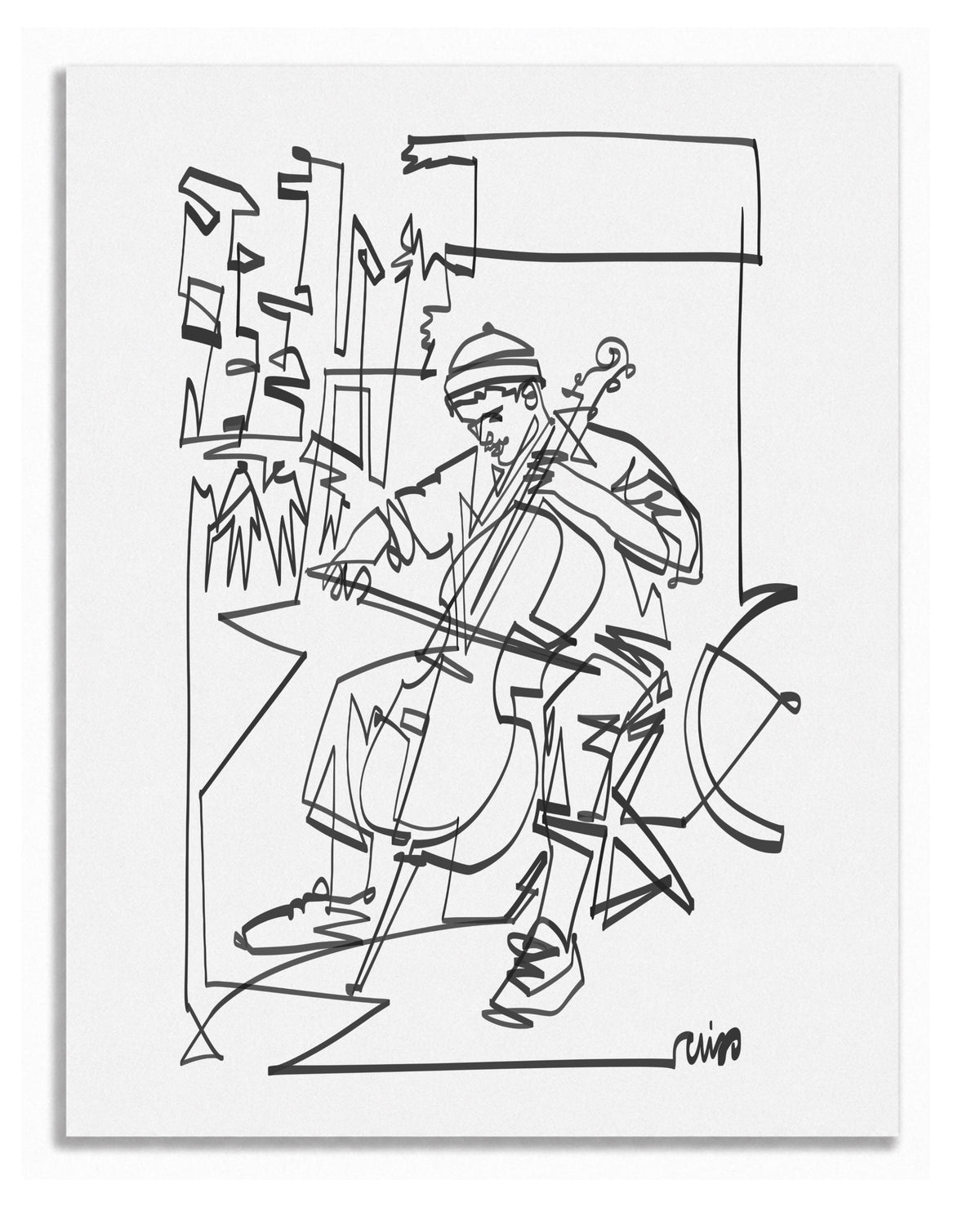 Street Cellist — Art Print