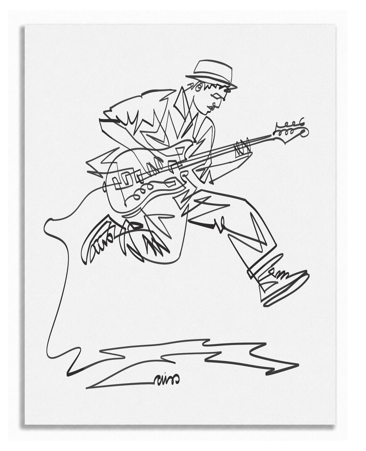Jumping Guitarist — Art Print