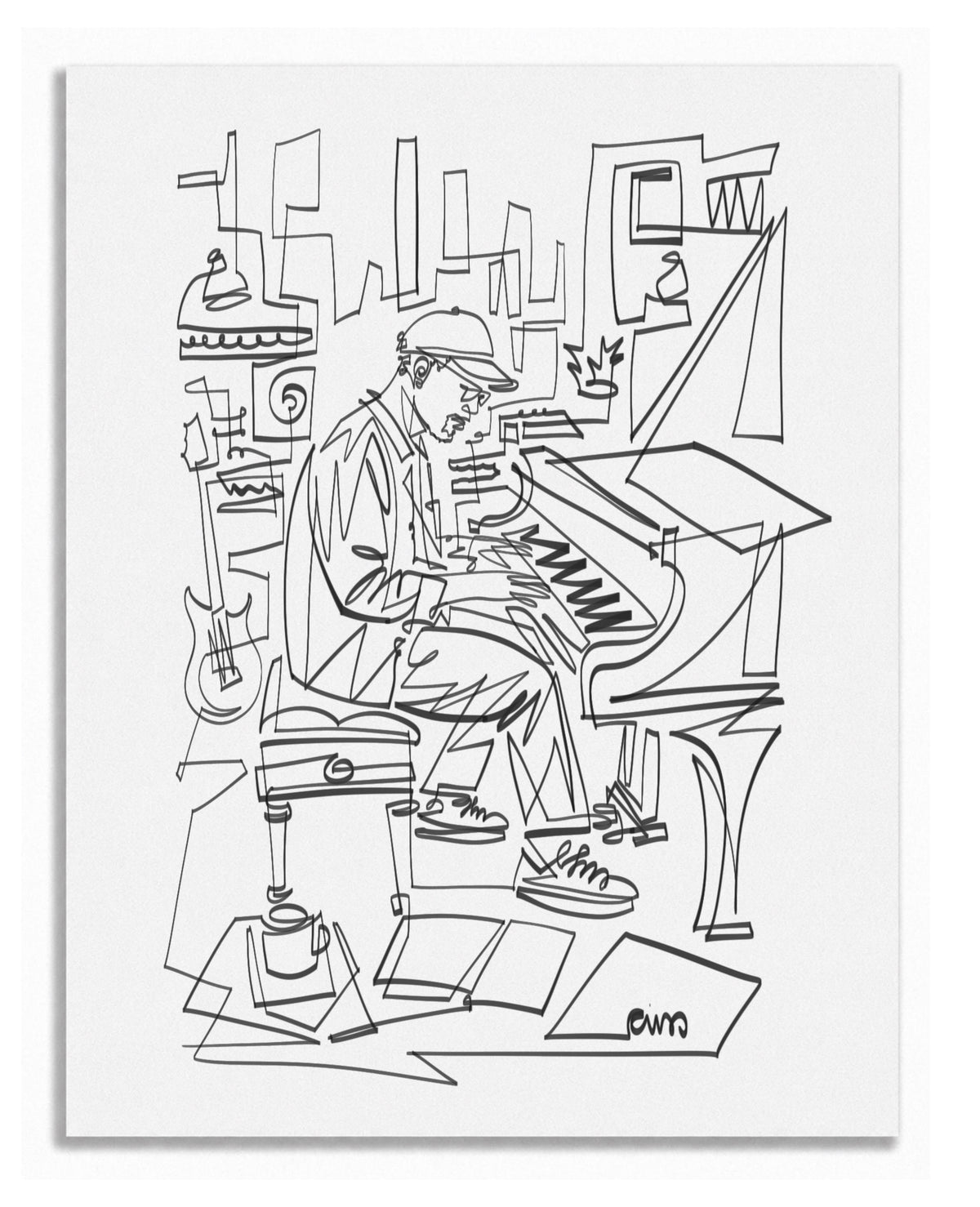 Creative Process: Piano Studio — Art Print