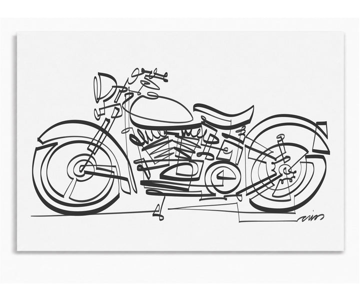 Vintage Motorcycle — Art Print