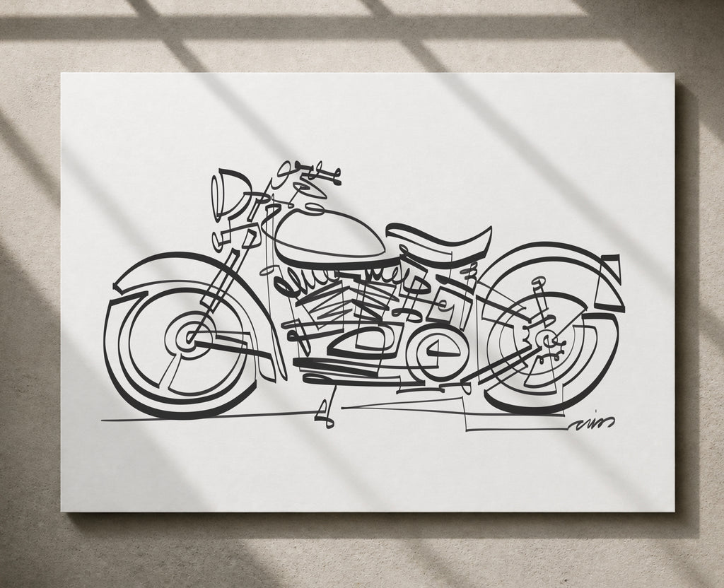 Vintage Motorcycle — Art Print