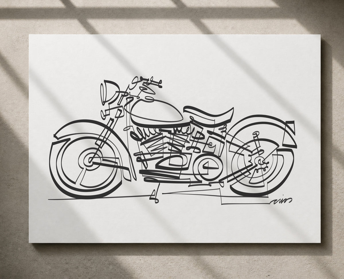 Vintage Motorcycle — Art Print