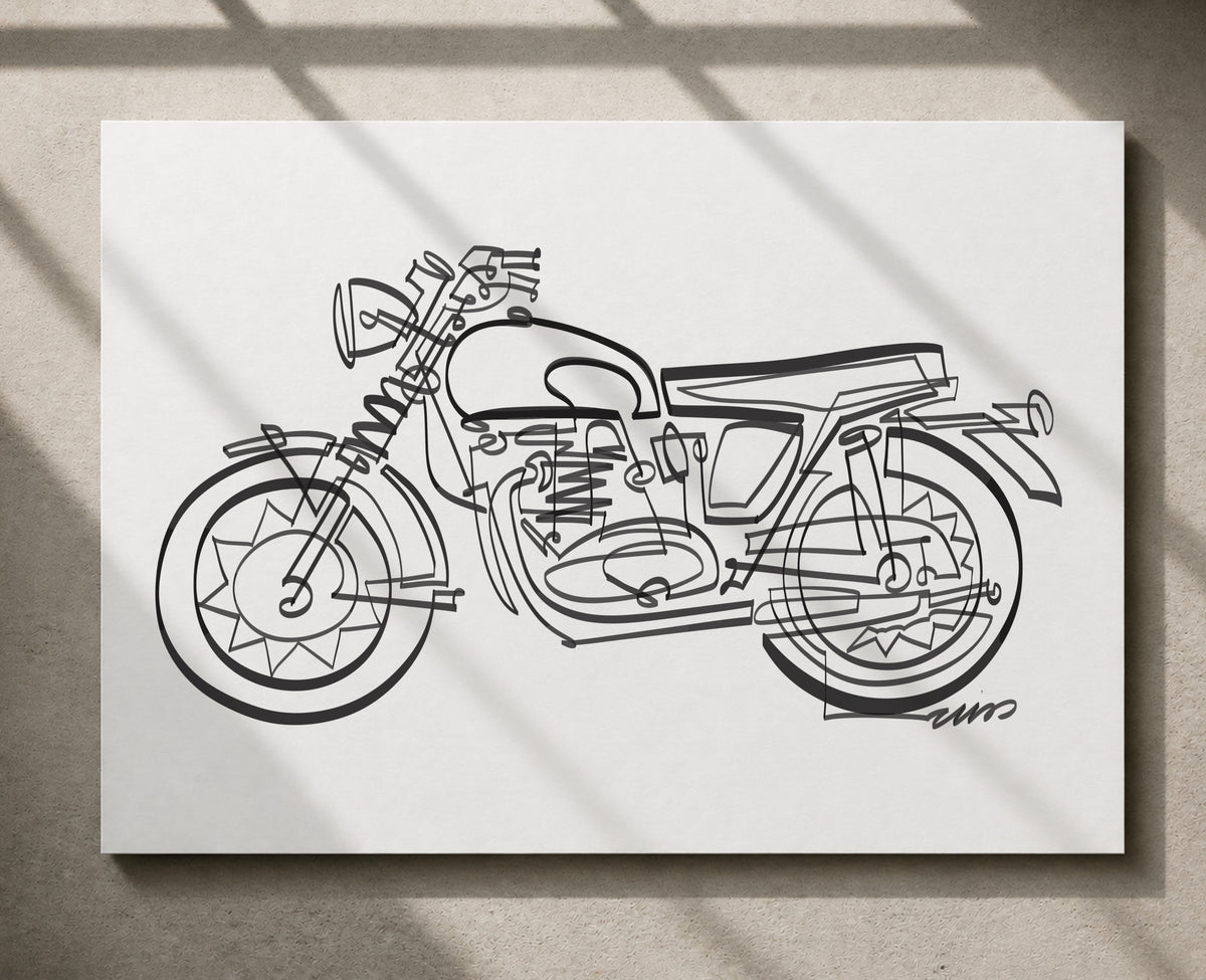 Classic Motorcycle — Art Print