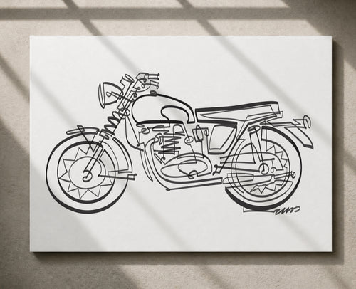 Classic Motorcycle — Art Print