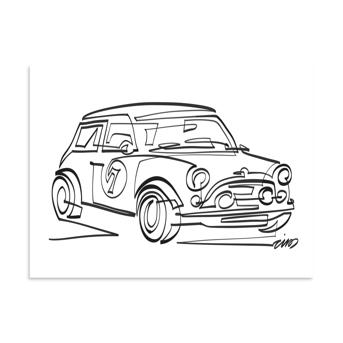 Mini Classic line art poster by Cris D. — 24 × 32 inch paper size
